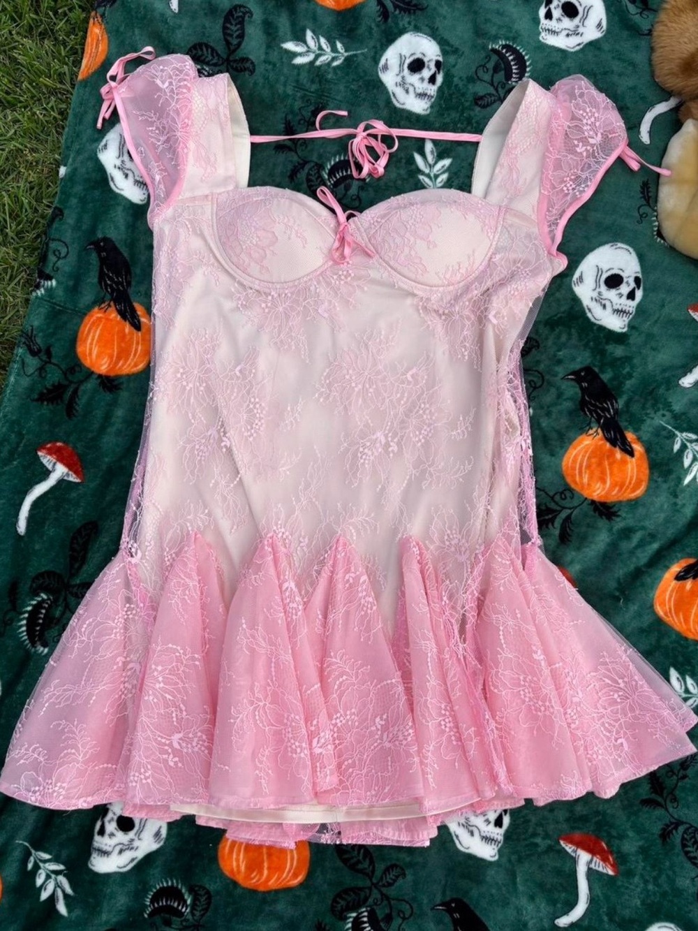 Sugar Thrillz Pink Lace Mini Dress size 1x